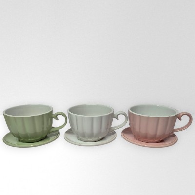 MACETA CERAMICA TAZA GAJO 